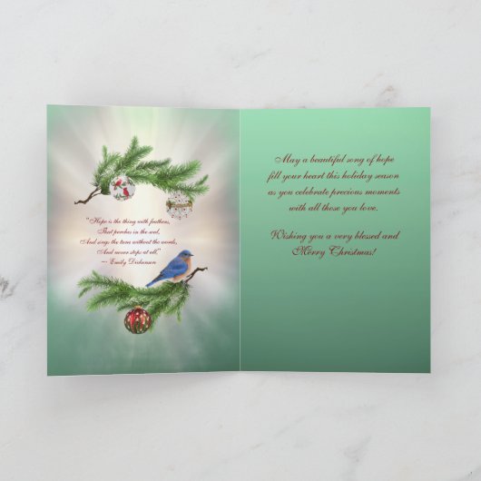 Uplifting Christmas Card with Message of Hope Kaart (Binnen)