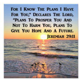 UPLIFTING JEREMIAH 29:11 SUNRISE FOTO AFDRUK