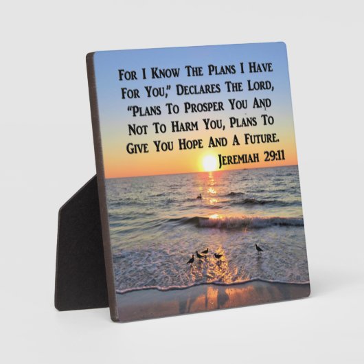 UPLIFTING JEREMIAH 29:11 SUNRISE FOTOPLAAT (Voorkant)