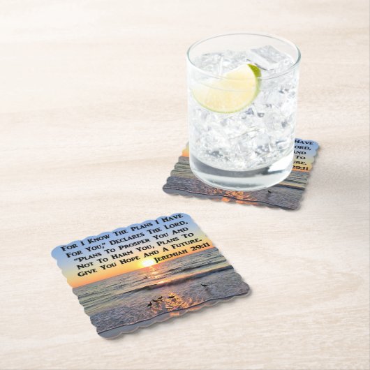 UPLIFTING JEREMIAH 29:11 SUNRISE KARTONNEN ONDERZETTERS (Insitu)