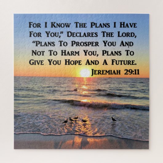 UPLIFTING JEREMIAH 29:11 SUNRISE LEGPUZZEL (Verticaal)