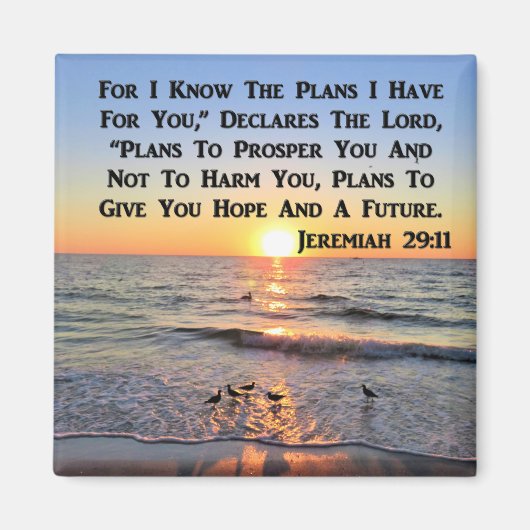 UPLIFTING JEREMIAH 29:11 SUNRISE MAGNEET (Voorkant)