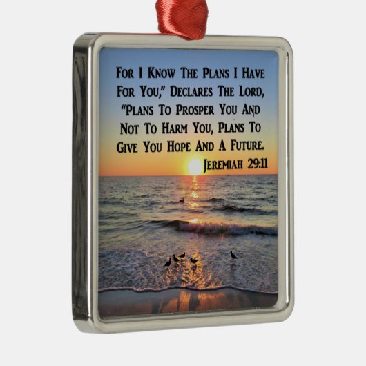 UPLIFTING JEREMIAH 29:11 SUNRISE METALEN ORNAMENT (Rechts)