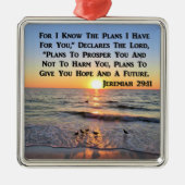 UPLIFTING JEREMIAH 29:11 SUNRISE METALEN ORNAMENT (Voorkant)