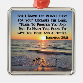 UPLIFTING JEREMIAH 29:11 SUNRISE METALEN ORNAMENT