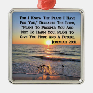 UPLIFTING JEREMIAH 29:11 SUNRISE METALEN ORNAMENT