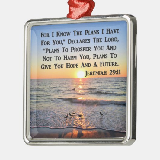 UPLIFTING JEREMIAH 29:11 SUNRISE METALEN ORNAMENT (Links)
