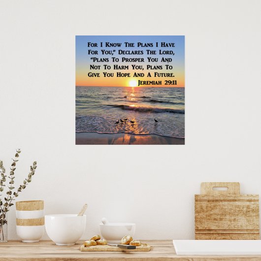 UPLIFTING JEREMIAH 29:11 SUNRISE POSTER (Keuken)