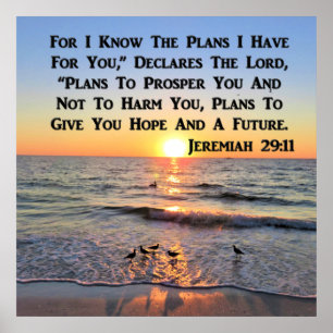 UPLIFTING JEREMIAH 29:11 SUNRISE POSTER