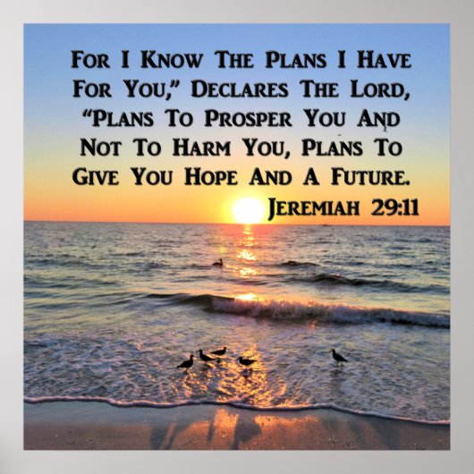 UPLIFTING JEREMIAH 29:11 SUNRISE POSTER (Voorkant)