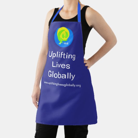 Uplifting Lives Globally, Apron - Blue Schort (Insitu)