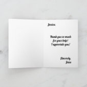 Uplifting Thank You Card met Bubble Letters Kaart (Binnen)