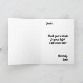 Uplifting Thank You Card met Bubble Letters Kaart (Binnen)
