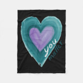 Uplifting you  Suicide Prevention Heart Design  Fleece Deken (Voorkant)