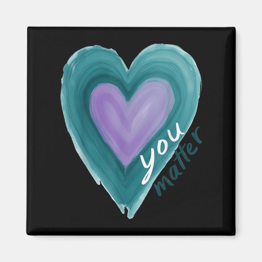 Uplifting you  Suicide Prevention Heart Design  Magneet (Voorkant)