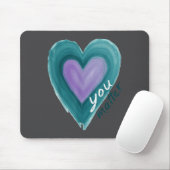 Uplifting you  Suicide Prevention Heart Design  Muismat (Met muis)