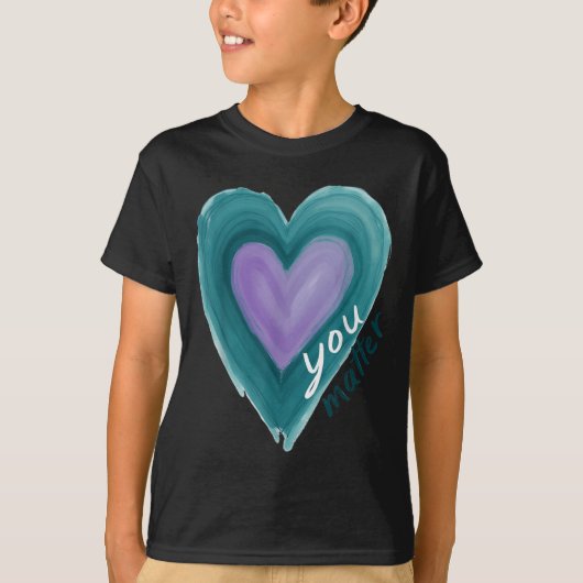 Uplifting you  Suicide Prevention Heart Design  T-shirt (Voorkant)