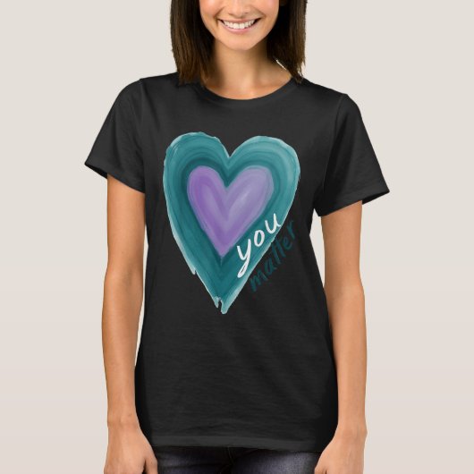 Uplifting you  Suicide Prevention Heart Design  T-shirt (Voorkant)