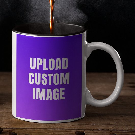 Upload 2 Aangepaste Afbeelding - Voeg Je Eigen Toe Tweekleurige Koffiemok