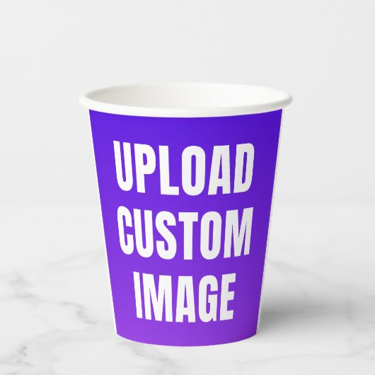 Upload 2 Custom Image - Add Your Own To Print On A Papieren Bekers (Voorkant)