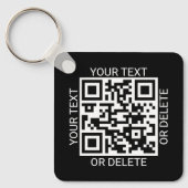 Upload 2 QR Codes Betaalapp of Website Zwart Sleutelhanger (Voorkant)