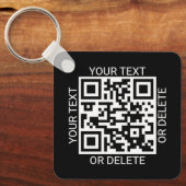 Upload 2 QR Codes Betaalapp of Website Zwart Sleutelhanger (Voorkant)