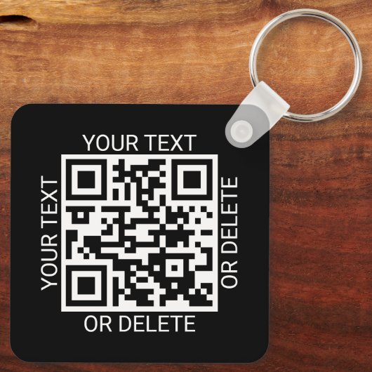 Upload 2 QR Codes Betaalapp of Website Zwart Sleutelhanger (Achterkant)