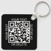 Upload 2 QR Codes Betaalapp of Website Zwart Sleutelhanger (Achterkant)