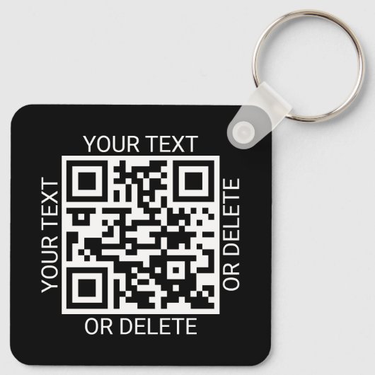Upload 2 QR Codes Betaalapp of Website Zwart Sleutelhanger (Achterkant)