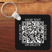 Upload 2 QR-codes betalings-app of website zwart Sleutelhanger (Voorkant)