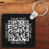 Upload 2 QR-codes betalings-app of website zwart Sleutelhanger (Achterkant)
