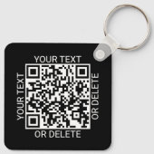 Upload 2 QR-codes betalings-app of website zwart Sleutelhanger (Achterkant)
