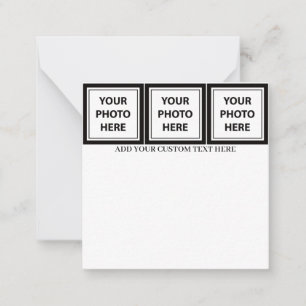 Upload 3 foto's en voeg tekst toe – Afbeelding aan Notitiekaartje