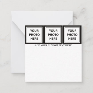 Upload 3 foto's en voeg tekst toe – Afbeelding aan Notitiekaartje