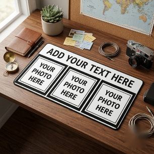 Upload 3 foto's & voeg tekst toe – Eenvoudige afbe Bureaumat