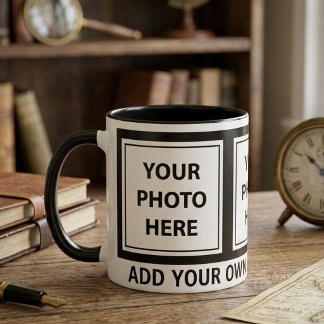 Upload 3 foto's & voeg tekst toe – Pas afbeelding Mok