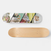 Upload 4 foto's schuine vorm persoonlijk skateboard (Horizontaal)