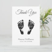 Upload Aangepaste Baby Footprint om je kaart te be (Staand voorkant)