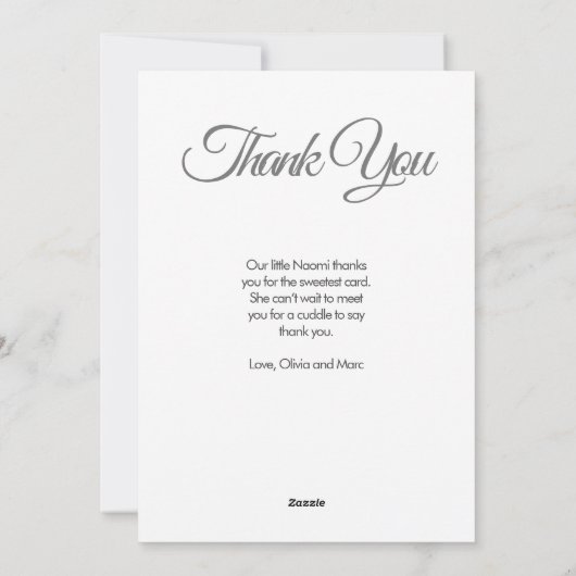 Upload Aangepaste Baby Footprint om je kaart te be (Achterkant)