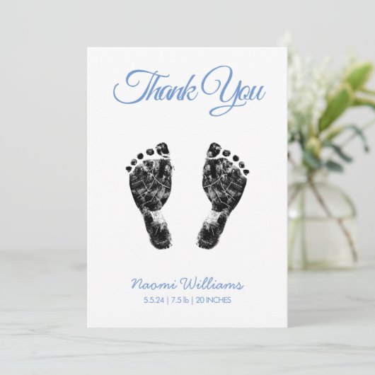 Upload Aangepaste Baby Footprint om je kaart te be (Staand voorkant)