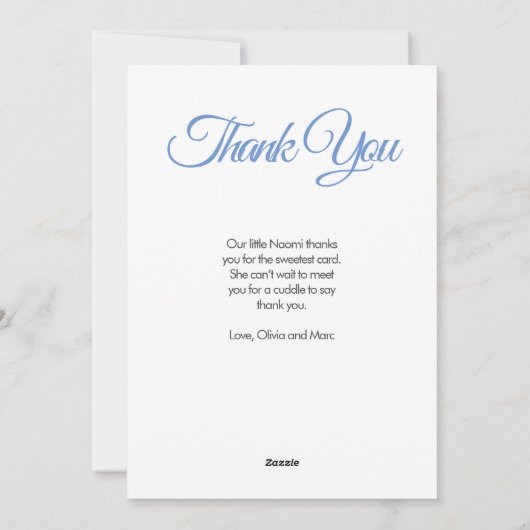 Upload Aangepaste Baby Footprint om je kaart te be (Achterkant)