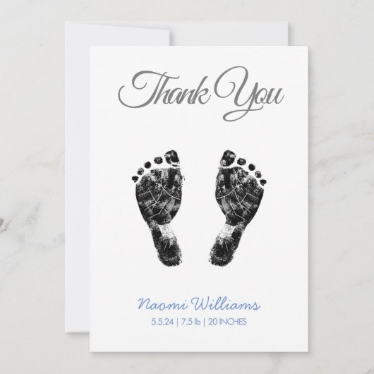 Upload Aangepaste Baby Footprint om je kaart te be (Voorkant)