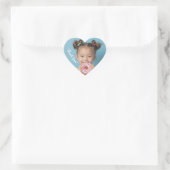 Upload aangepaste foto Kinder Dank u Modern Heart Hart Sticker (Tas)