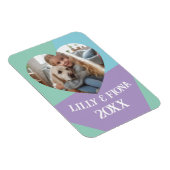 Upload Aangepaste Hart Foto & Naam Gift voor Ouder Magneet (Rechterzijde)