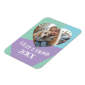 Upload Aangepaste Hart Foto & Naam Gift voor Ouder Magneet (Linkerzijde)