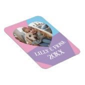 Upload Aangepaste Hart Foto & Naam Gift voor Ouder Magneet (Rechterzijde)