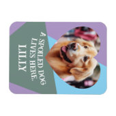 Upload Aangepaste Hart Pet Foto & Naam Gift Keepsa Magneet (Horizontaal)