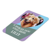 Upload Aangepaste Hart Pet Foto & Naam Gift Keepsa Magneet (Linkerzijde)