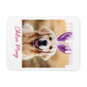 Upload aangepaste Pet Photo Naam Ik hou van mijn h Magneet (Horizontaal)