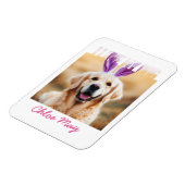 Upload aangepaste Pet Photo Naam Ik hou van mijn h Magneet (Linkerzijde)